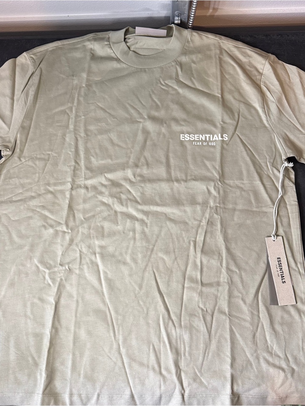 Size Large - Essentials Fear of God Beige T Shirt